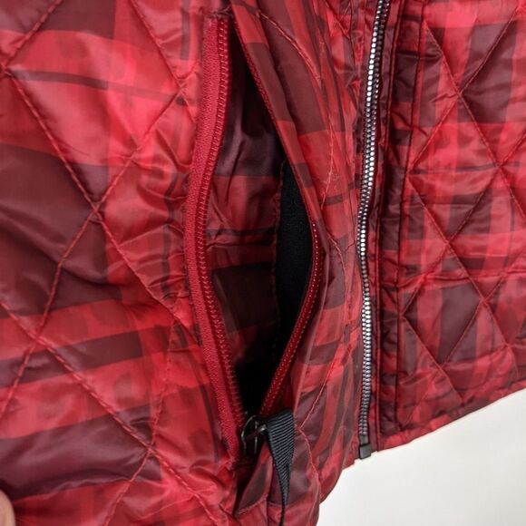 Obermeyer Desiree Insulator Red Black Plaid Insulated Jacket XS - Picture 3 of 10